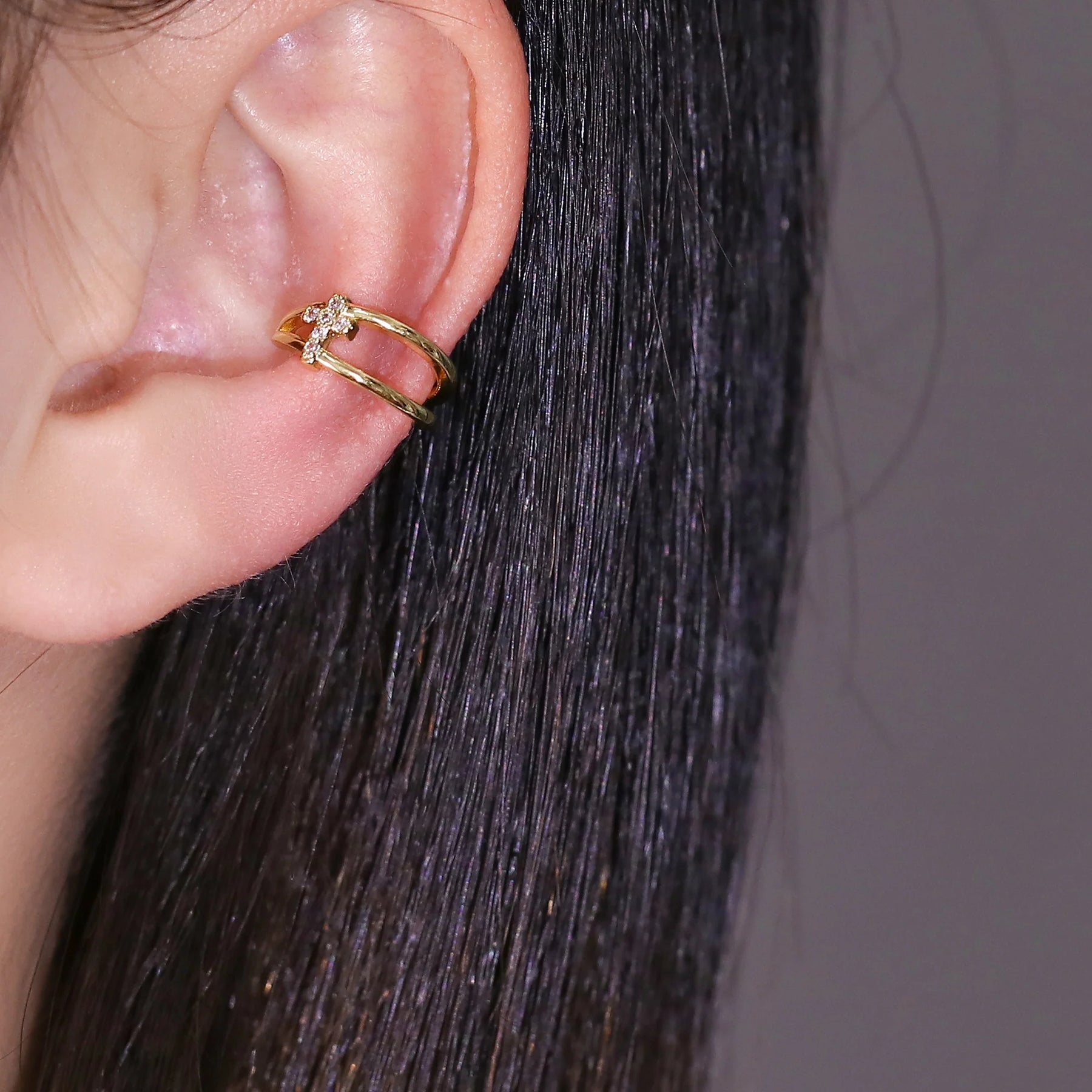 Brinco Ear Cuff Fake - Cruz