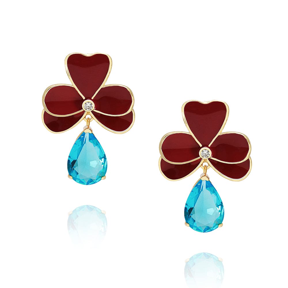 Brincos Flores Esmaltadas