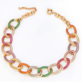 Colar Elos Mix de Cores