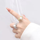 Anel Cravejado com Pérola