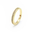 Meia Aliança Fina Microcravejada