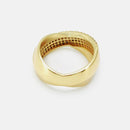 Anel Cruzado Cravejado