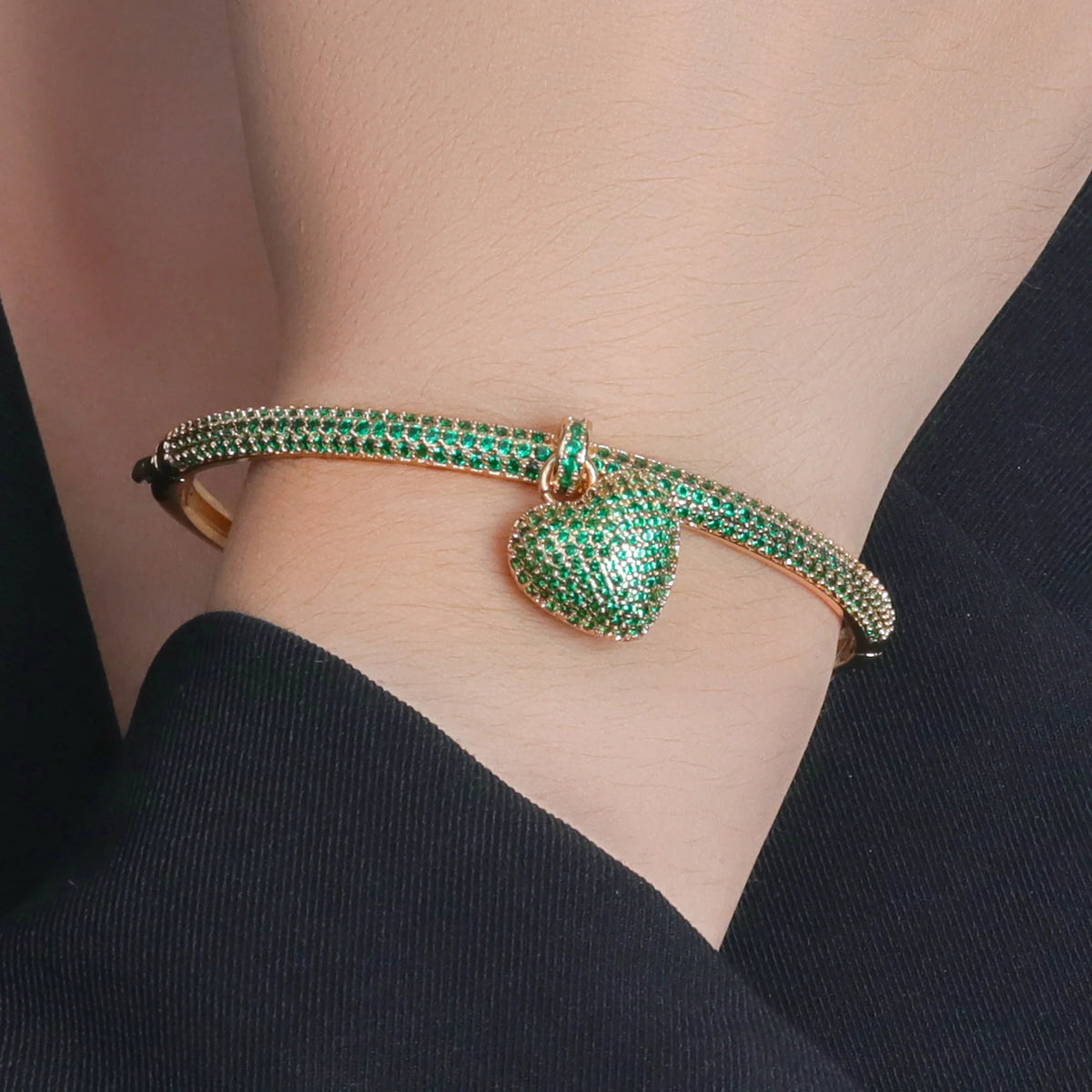 Pulseira Coração Verde