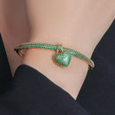 Bracelete Luxo Pingente Coração