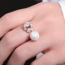 Anel de Pérola e Zircônia