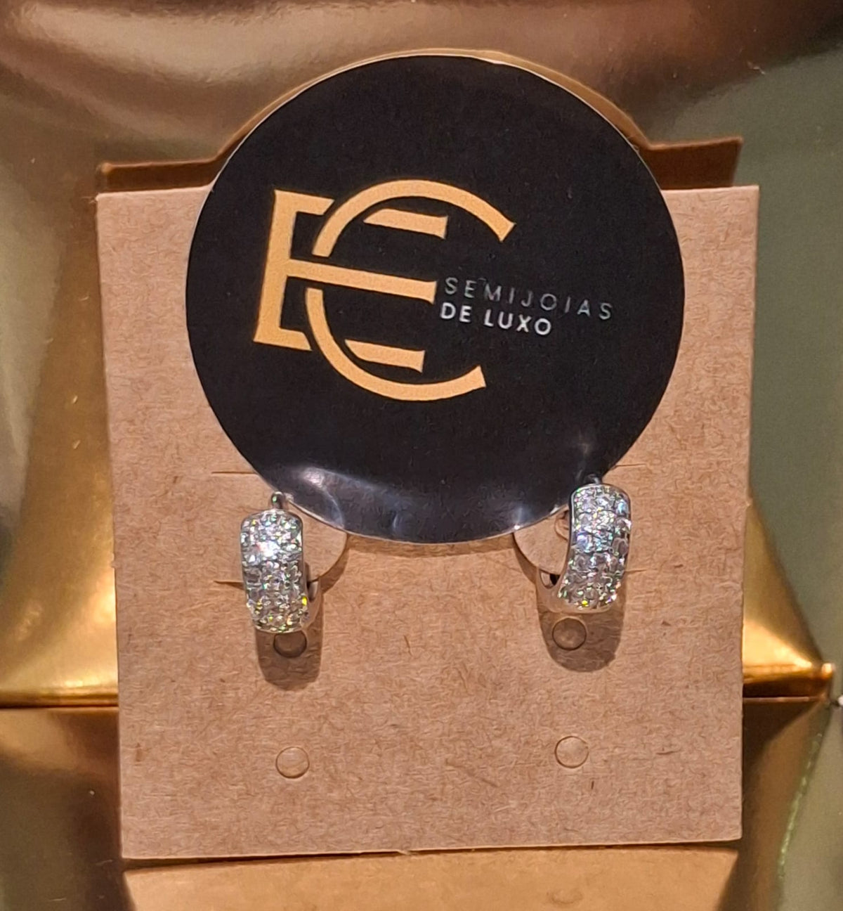 Argola Pequena Cravejada com Zircônias