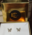 Brincos Borboletas Cravejadas Sonho