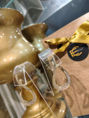 Brinco Gota Cravejada Vazada