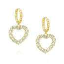 Brinco Argola e Coração Cravado