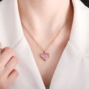 Colar Coração 3 Pedras