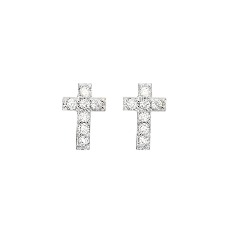 Brincos de Cruz com Zircônias