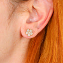 Brinco Mini Flor Cravejado