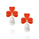 Brincos Flores Esmaltadas