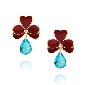 Brincos Flores Esmaltadas
