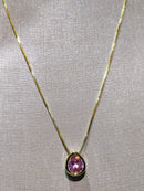 Colar Gota Rosa Delicado