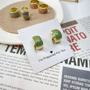 Argolinha Cravejada Verde