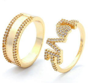 Anel Duplo "Love"