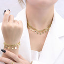 Pulseira Grumet Pingentes Quadrados Lisos