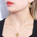 Brinco Argola Corações com Zircônia