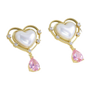 Brinco Coração Madre Pérola e Gota