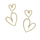 Brincos Corações Vazados