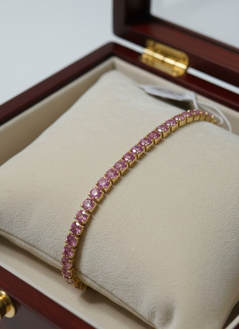 Pulseira Pedras Rosas Delicadas