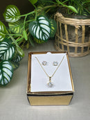 Conjunto Ponto de Luz Dourado