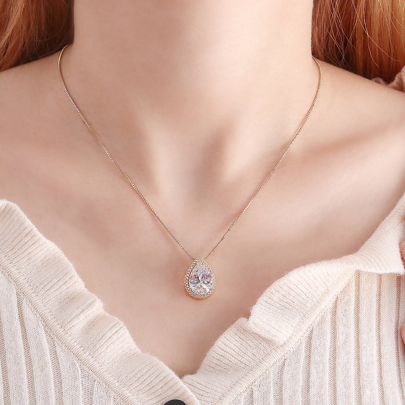 Colar Gota com Zircônias