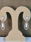 Brinco Prata 925 com Madrepérola e Zircônias