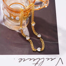 Colar Corrente Italiana com Corações Cristal